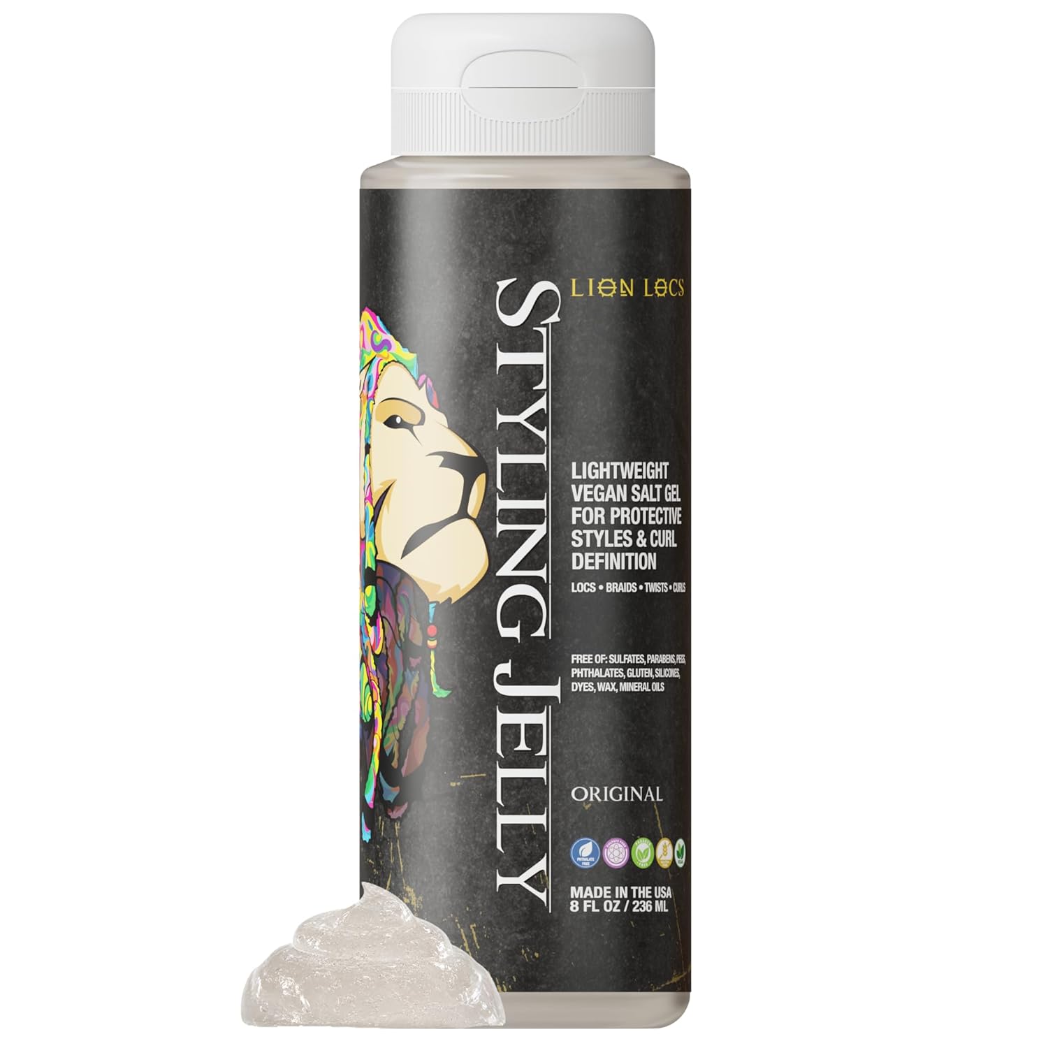 Loc Styling Jelly | Vegan Salt Gel for Braids, Rewists & Curls
