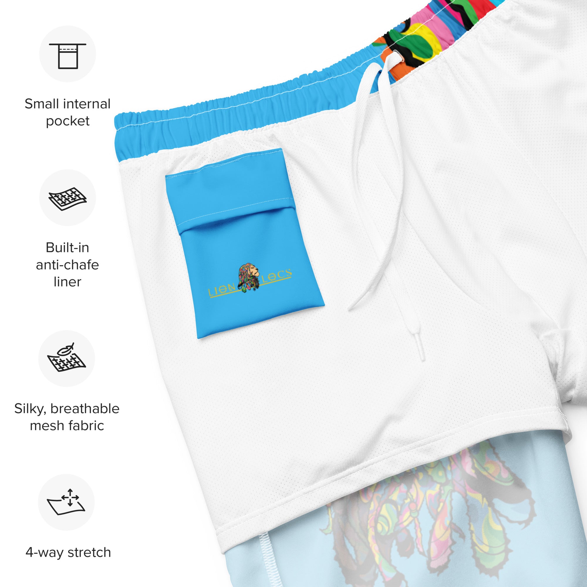 Lion Locs Recycled Swim Trunks
