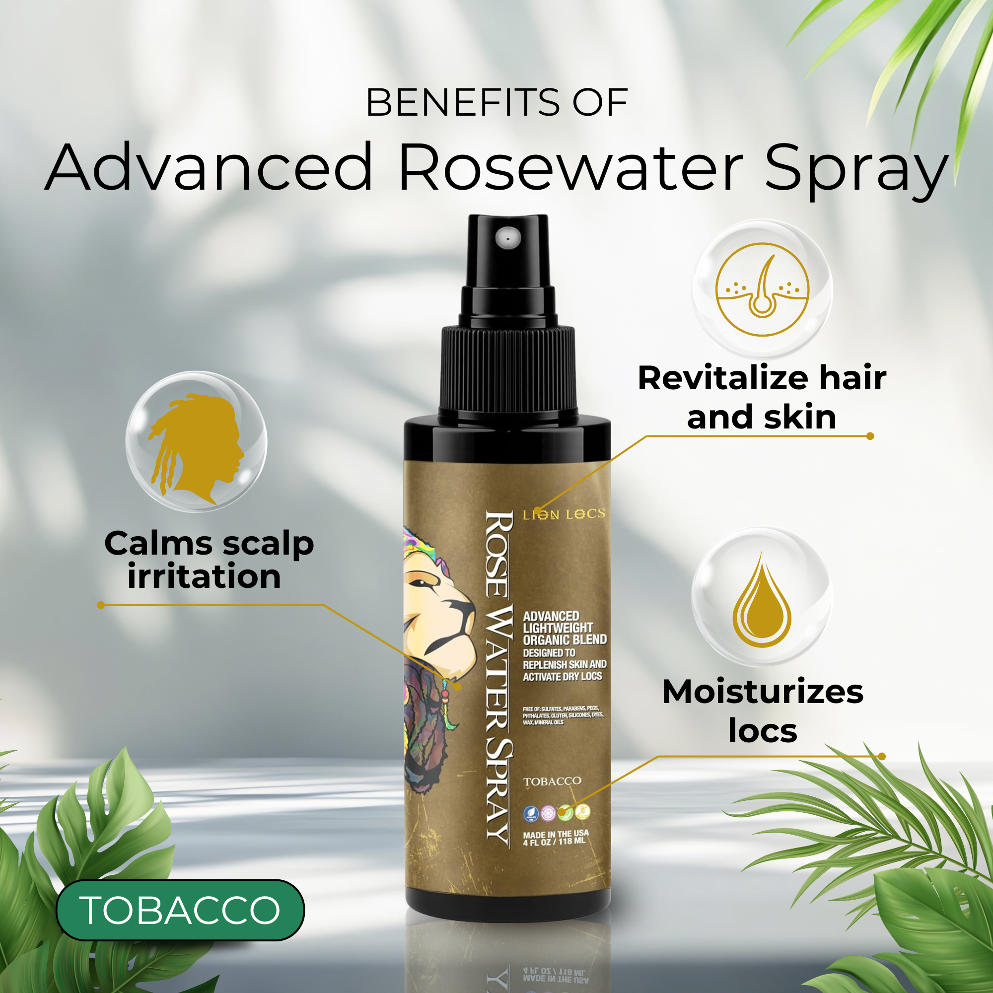 Advanced Rose Water Spray Treatment - Tobacco – LionLocs