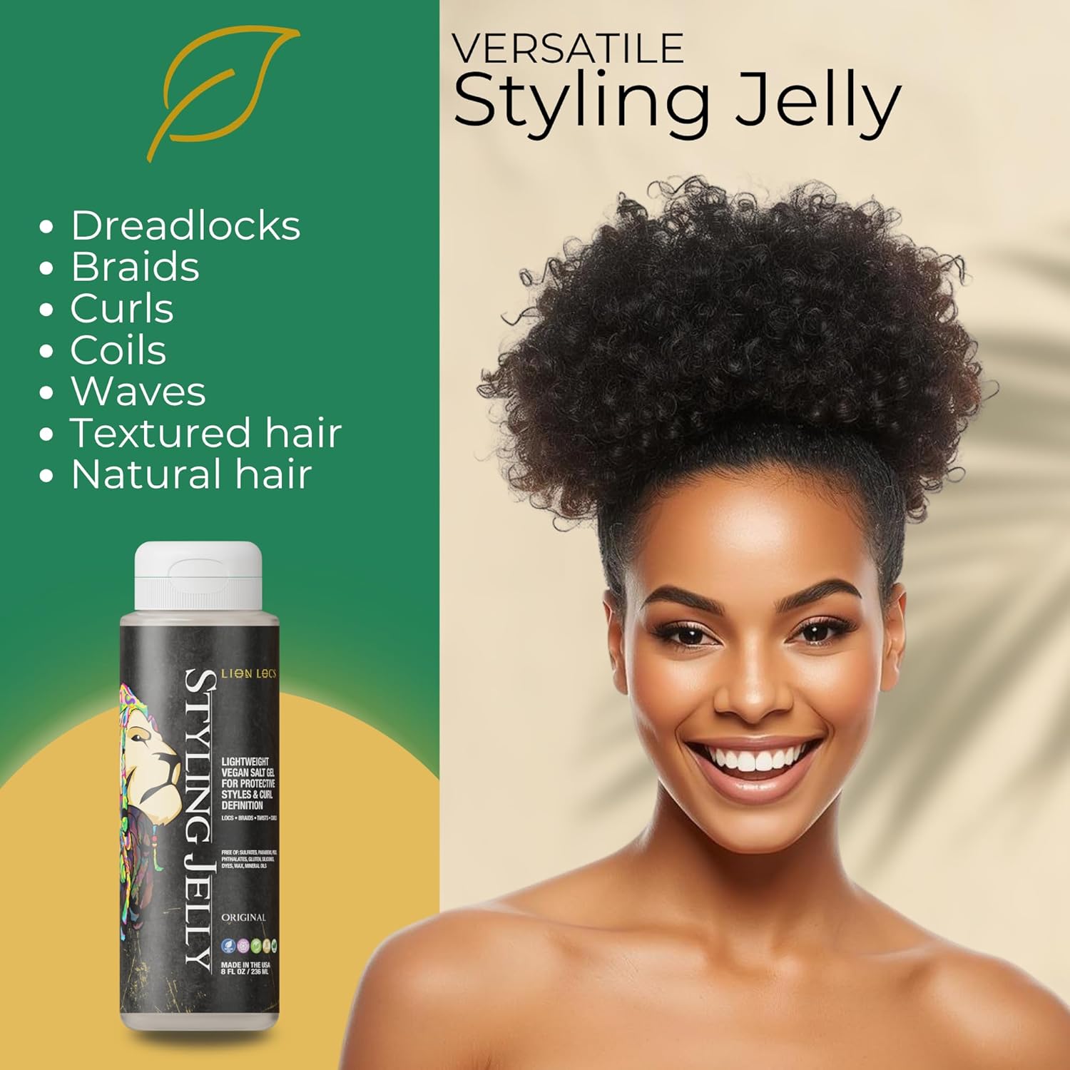 Loc Styling Jelly | Vegan Salt Gel for Braids, Rewists & Curls