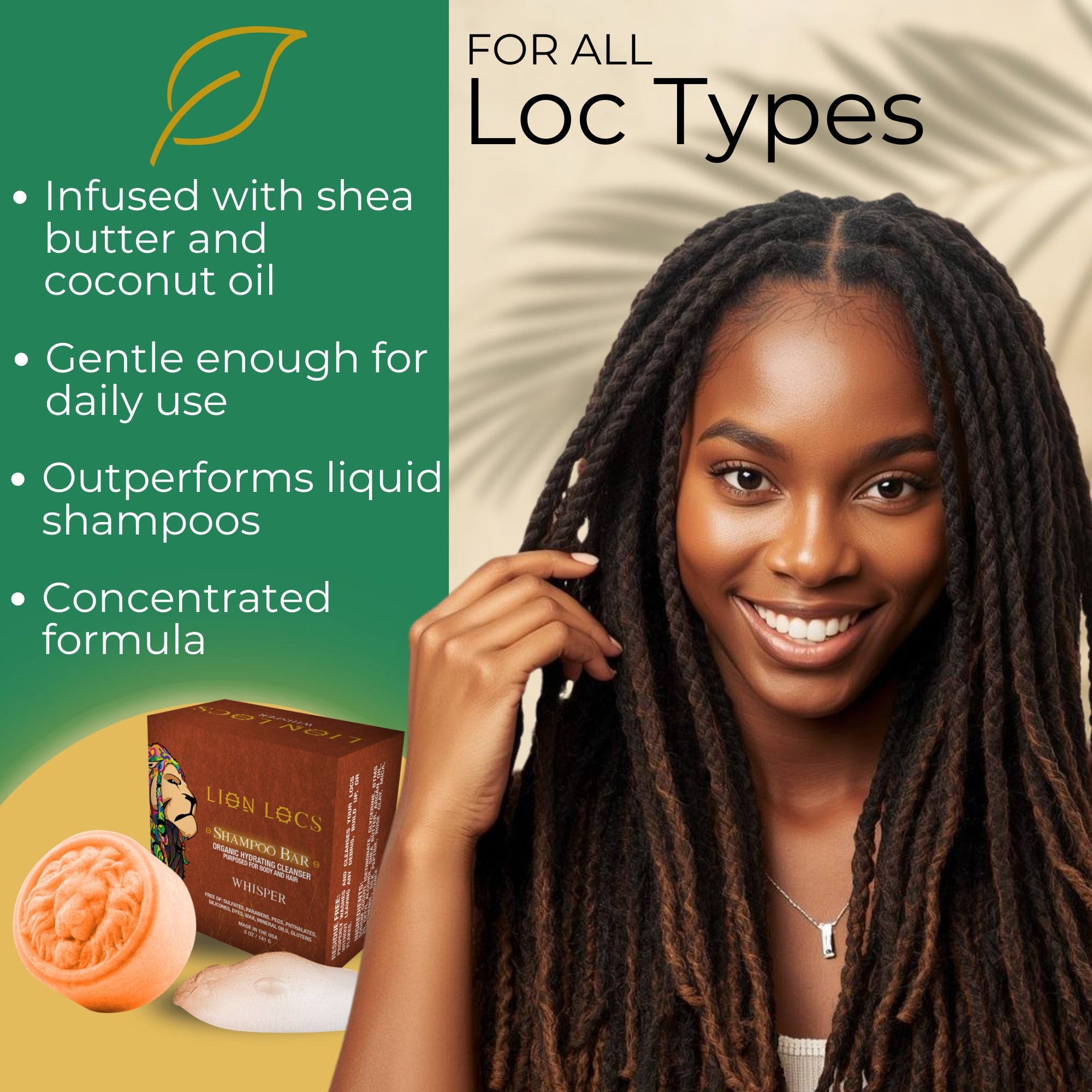 Dreadlock Shampoo Bar &amp; Conditioner - Whisper