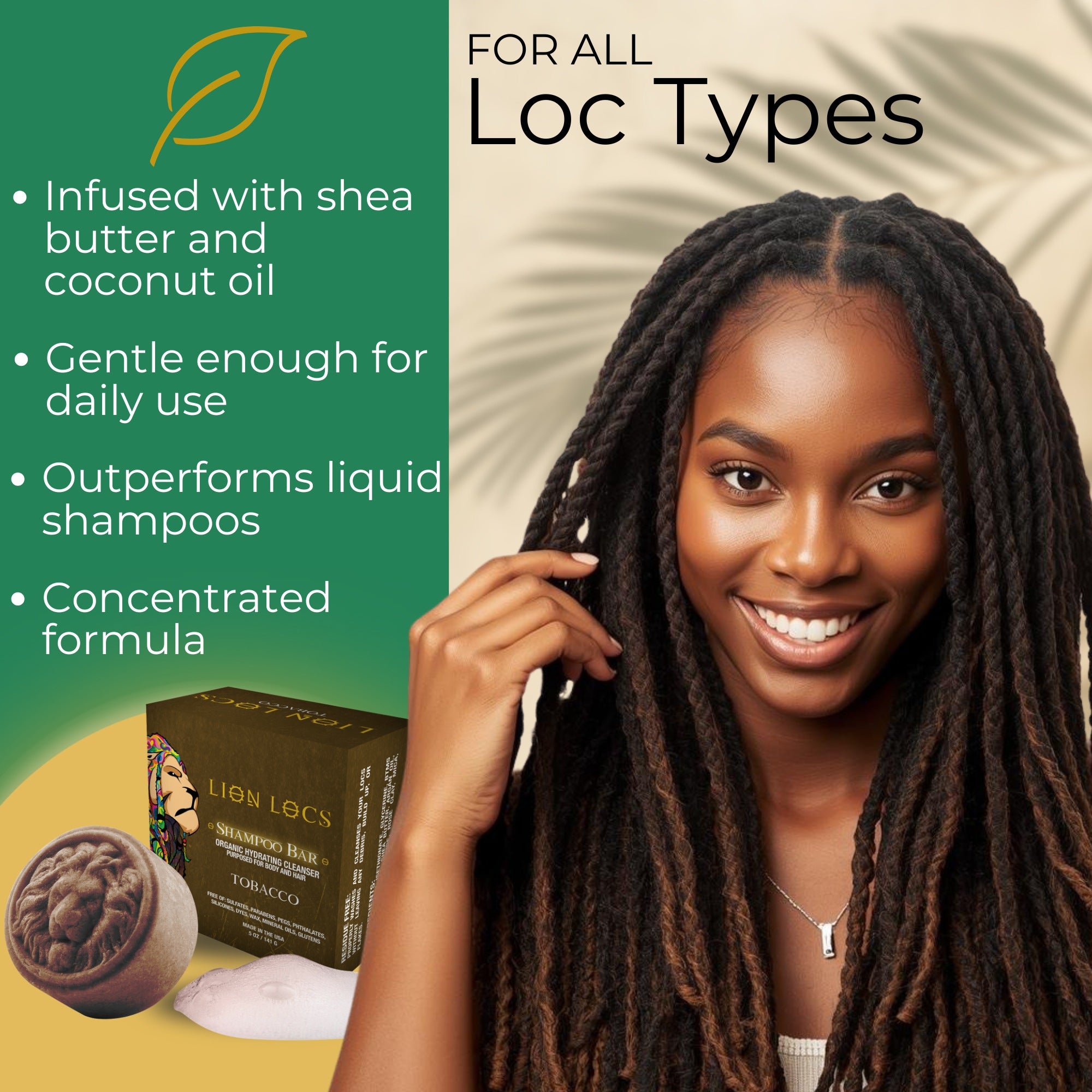 Dreadlock Shampoo Bar &amp; Conditioner - Tobacco