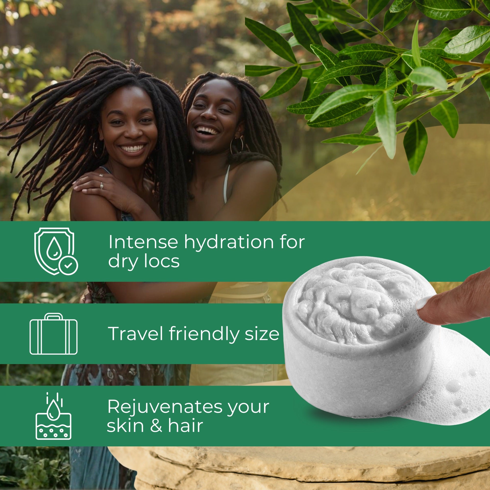 Dreadlock Shampoo Bar &amp; Conditioner - Nuda