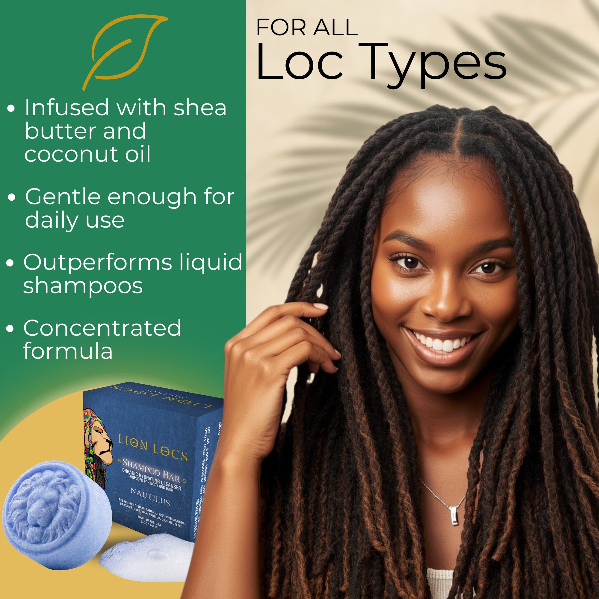 Dreadlock Shampoo Bar &amp; Conditioner - Nautilus