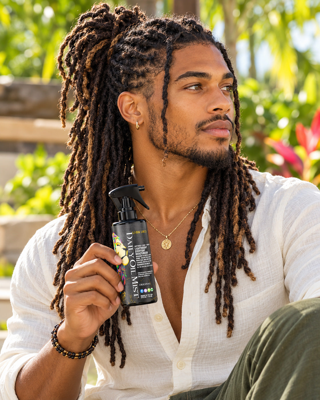 Lion Locs Hair Oil Spray with no greasy buildup