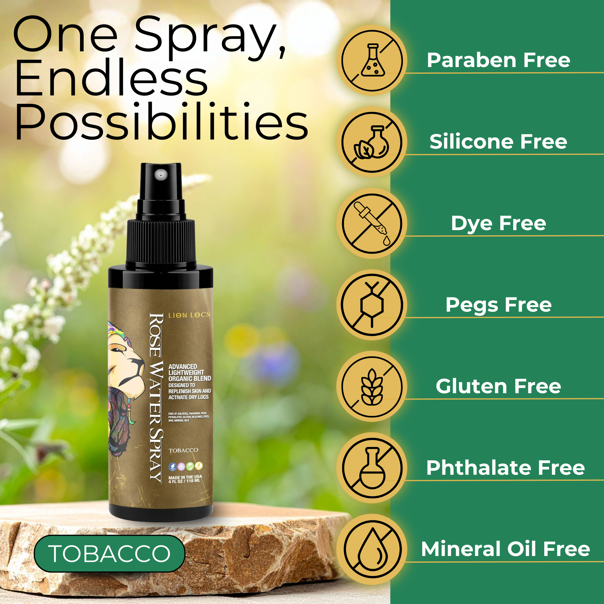 Advanced Rose Water Spray Treatment - Tobacco – LionLocs